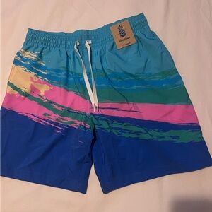 Chubbies Men’s Swim Trunks 7” Inseam Retro Colorblock | Size Large NWT